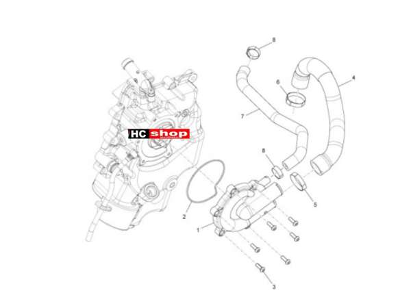 PIAGGIO MP3 500 MAXI SPORT BUSINESS Wasserpumpe