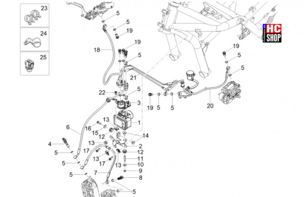 Moto Guzzi V100 Mandello Wind Tunnel E5+ - Bremsanlage - Bremsanlage ABS