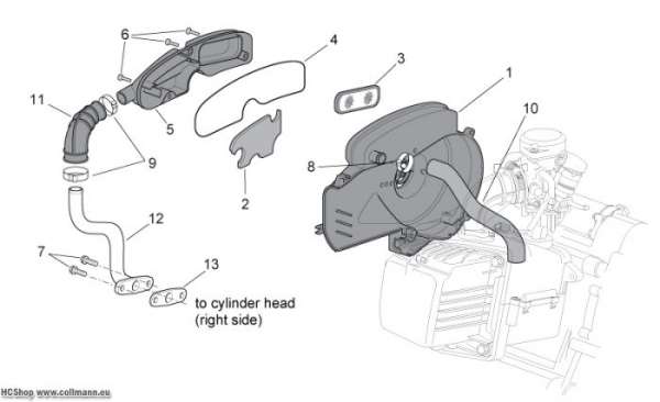 Aprilia Secondary air Scarabeo 4T 4V E2 50