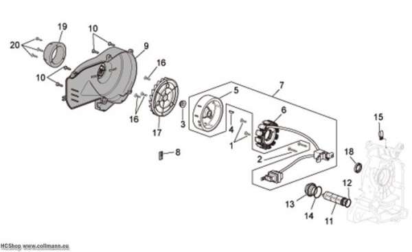 Aprilia Schwungmagnetstarter Scarabeo 4T E3 100
