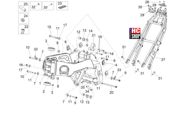 Aprilia RSV4 1100 Factory SE-09 SBK - Fahrgestell-Karosserie