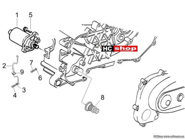 Piaggio Starter - Elektrischer starter NRG 50 Purejet