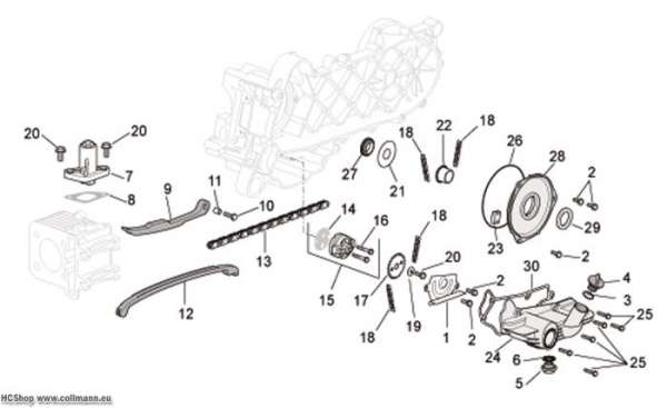 Aprilia Ölpumpe Scarabeo 4T E3 100