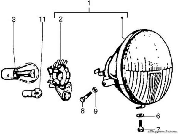 Vespa Scheinwerfereinheit PX 150
