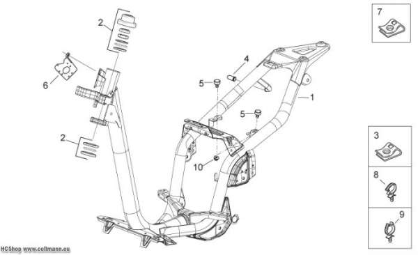 Aprilia Rahmen Scarabeo 2T E2 eng.Piaggio 50