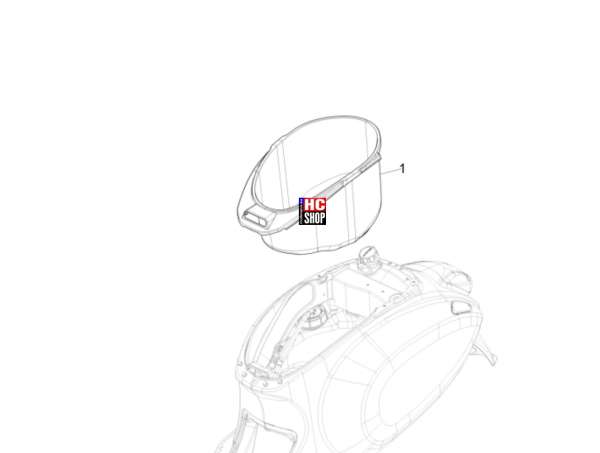 Vespa Sprint 125 ABS E5 Fahrgestell Schutzhelmgehäuse - Untersitz