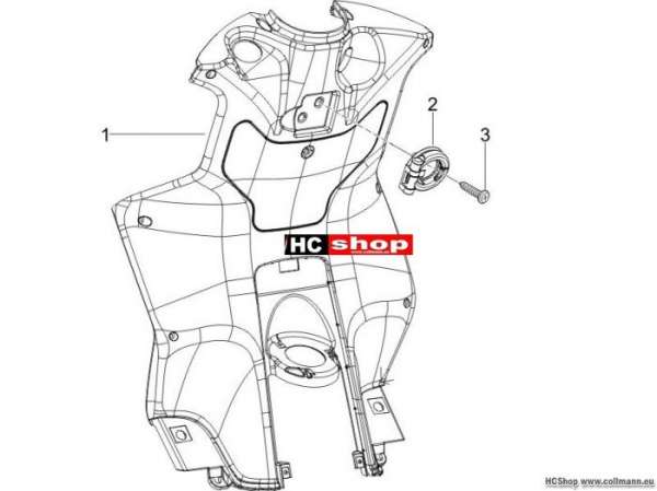 Piaggio Vorderes Handschuhfach NRG 50 Purejet