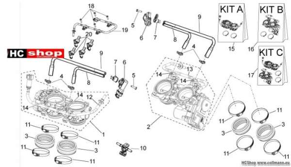 Aprilia Klappenkörper RSV4 Factory ABS