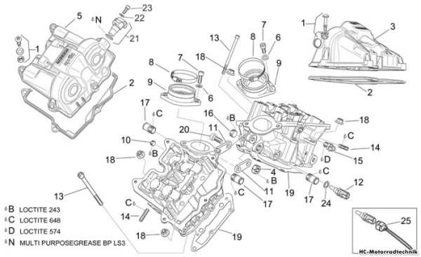 Aprilia Ventildeckel RSV 1000
