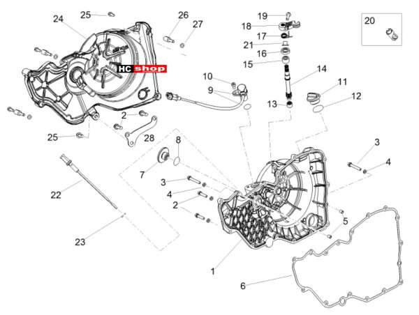 Aprilia RSV 4 1000 RF E4 ABS Motor Kupplungsdeckel