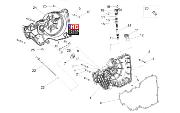 Aprilia RSV4 1100 Factory SE-09 SBK - Motor - Kupplungsdeckel