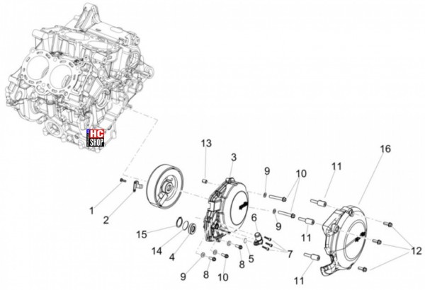 Aprilia Tuono V4 Factory 1100 E5 - Motor - Zuenderdeckel