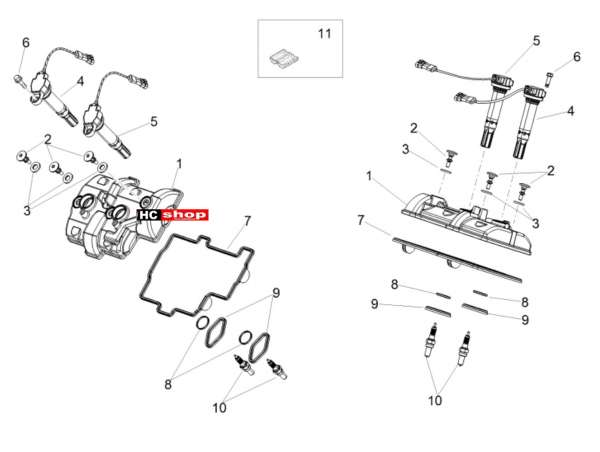 Aprilia RSV 4 1000 RF E4 ABS Motor Kopfdeckel
