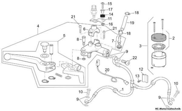 Aprilia Vorderradbremspumpe Tuono 1000