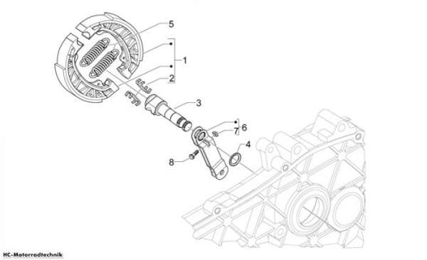 Aprilia Hinterradbremse Sport City ONE 2T E3 50