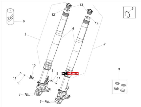 Aprilia Tuono V4 Factory 1100 Superpole Semi Active Fork
