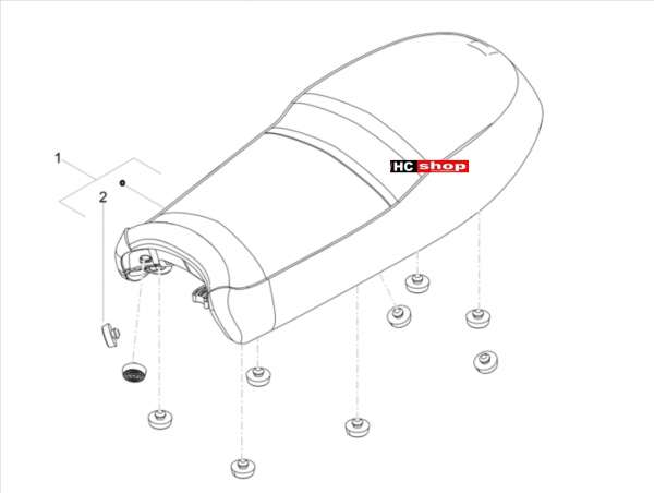 Moto Guzzi V7 III Milano 750 ABS E4 - Aufbau Sitz