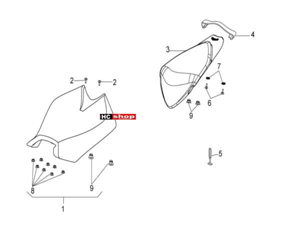 Aprilia Tuono V4 1100 Factory E4 ABS Rahmen u. Aufbau Sitz