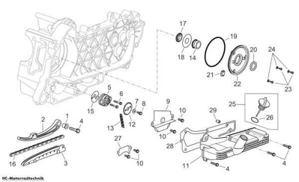 Aprilia Ölpumpe Scarabeo Light E3 250