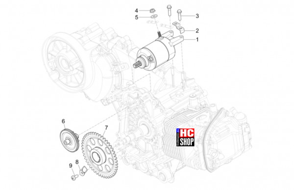 Piaggio Liberty 125 iget E5+ - Motor - Starter-Elektrischer Starter