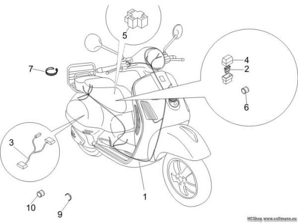 Vespa Hauptkabelbaum LX 50 2T