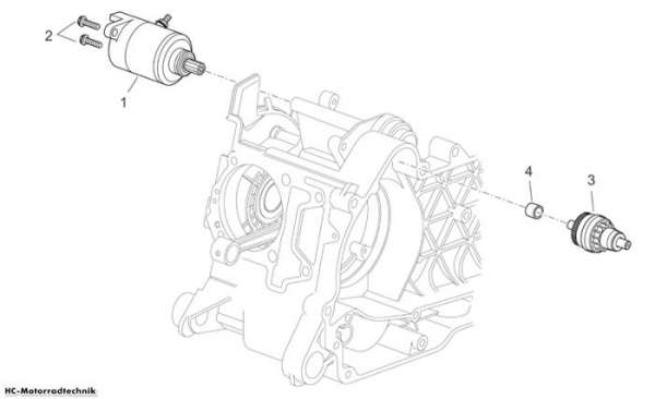 Aprilia Startermotor I Scarabeo E2 125/250