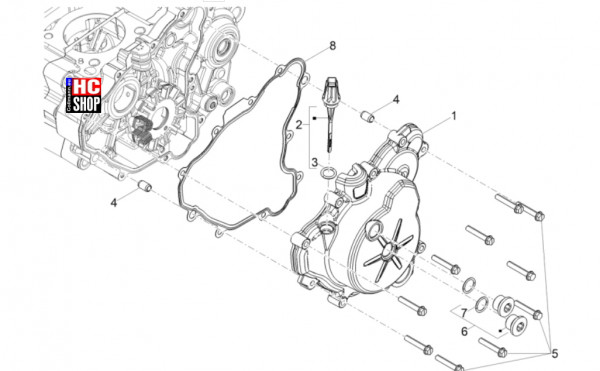 Aprilia SX 125 E5+ - Motor - Zünderdeckel